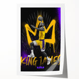 Fiery Passion Pop Art Wall Art – Bold Yellow, Purple, and Black Canvas