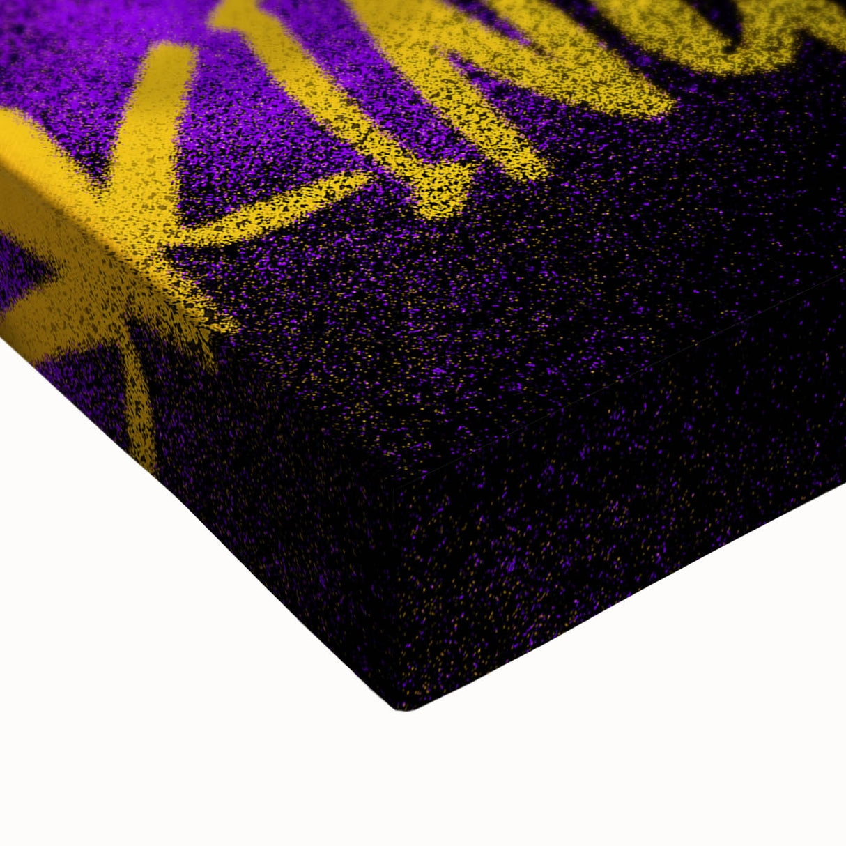 Fiery Passion Pop Art Wall Art – Bold Yellow, Purple, and Black Canvas