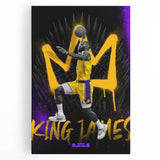 Fiery Passion Pop Art Wall Art – Bold Yellow, Purple, and Black Canvas