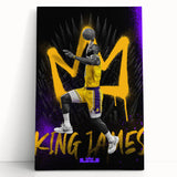 Fiery Passion Pop Art Wall Art – Bold Yellow, Purple, and Black Canvas