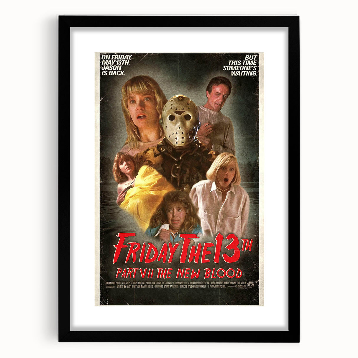 Retro Friday the 13th Poster Art - Vintage Horror Movie Prints