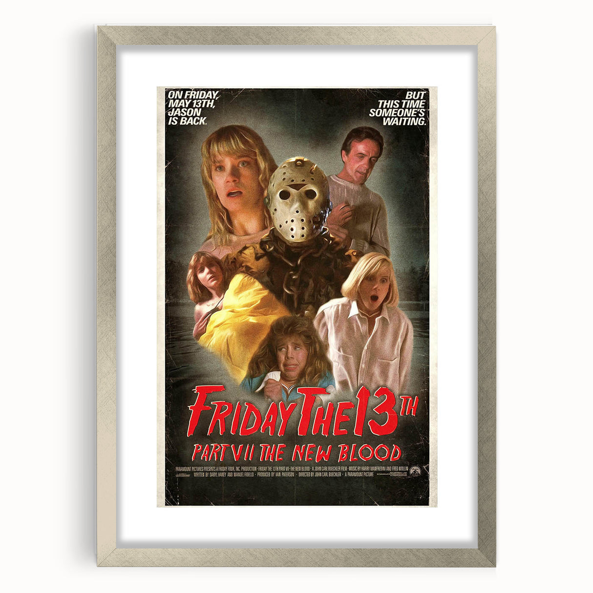 Retro Friday the 13th Poster Art - Vintage Horror Movie Prints
