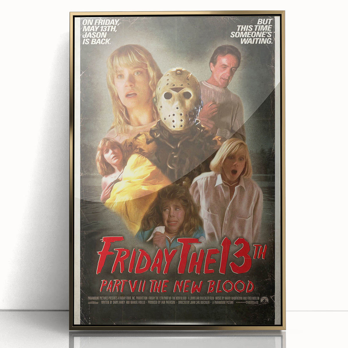 Retro Friday the 13th Poster Art - Vintage Horror Movie Prints