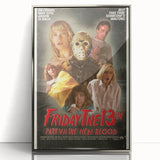 Retro Friday the 13th Poster Art - Vintage Horror Movie Prints