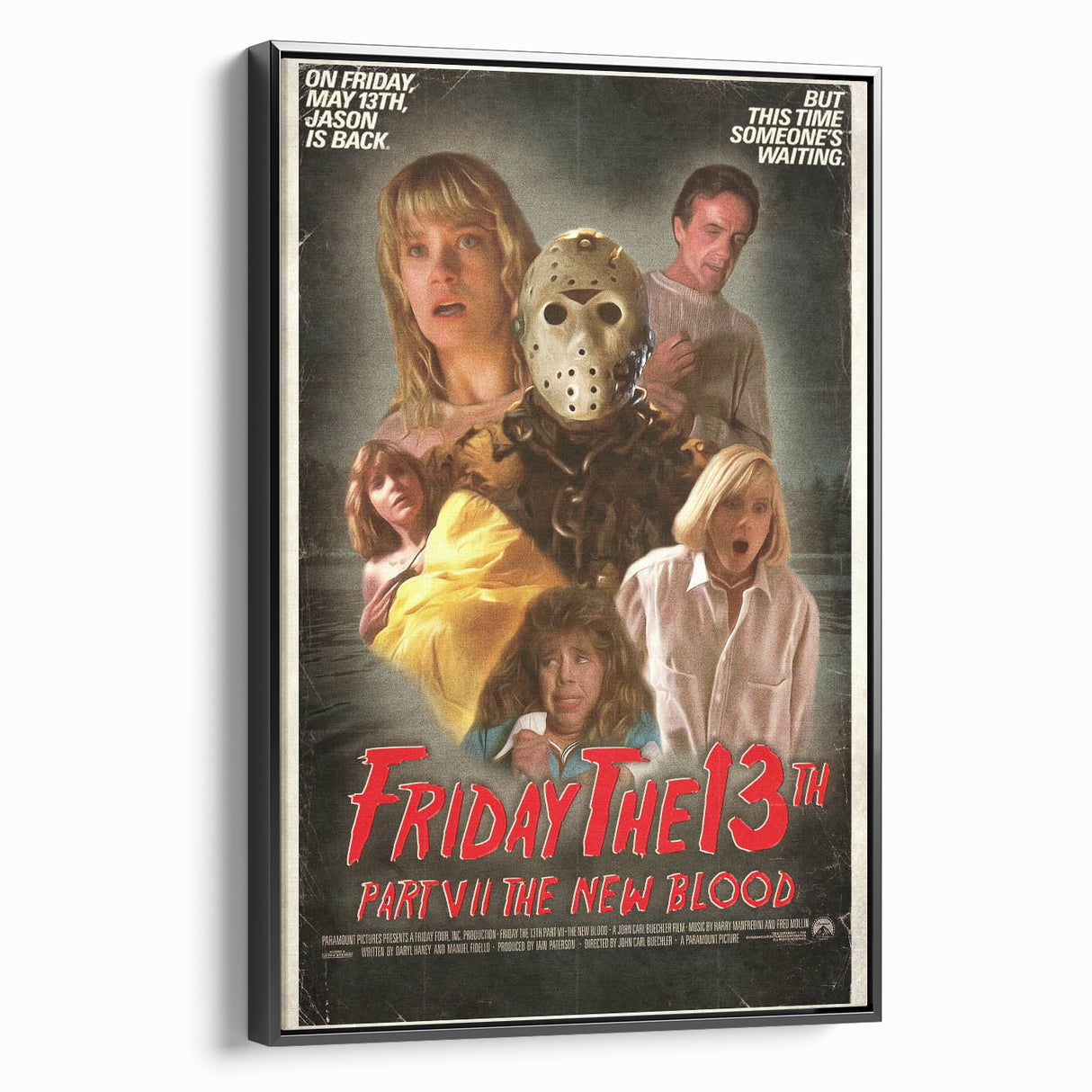 Retro Friday the 13th Poster Art - Vintage Horror Movie Prints