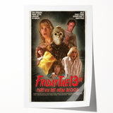 Retro Friday the 13th Poster Art - Vintage Horror Movie Prints