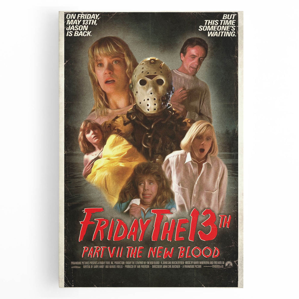 Retro Friday the 13th Poster Art - Vintage Horror Movie Prints
