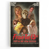 Retro Friday the 13th Poster Art - Vintage Horror Movie Prints