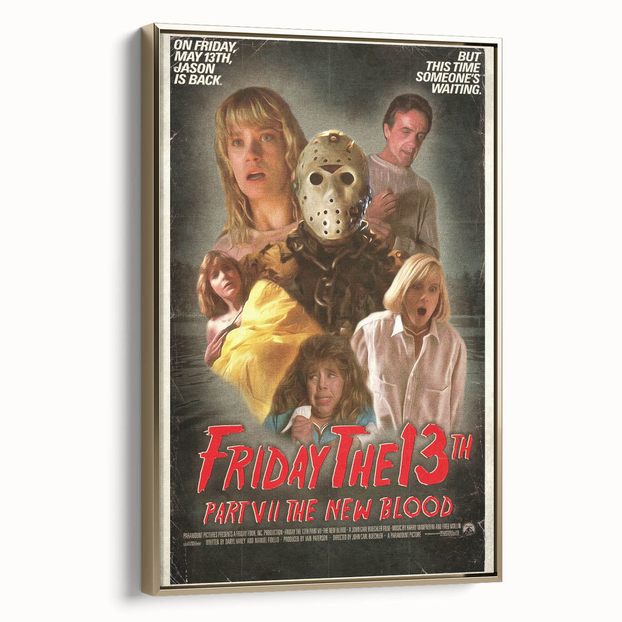 Retro Friday the 13th Poster Art - Vintage Horror Movie Prints