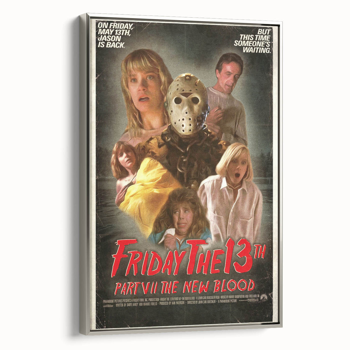Retro Friday the 13th Poster Art - Vintage Horror Movie Prints