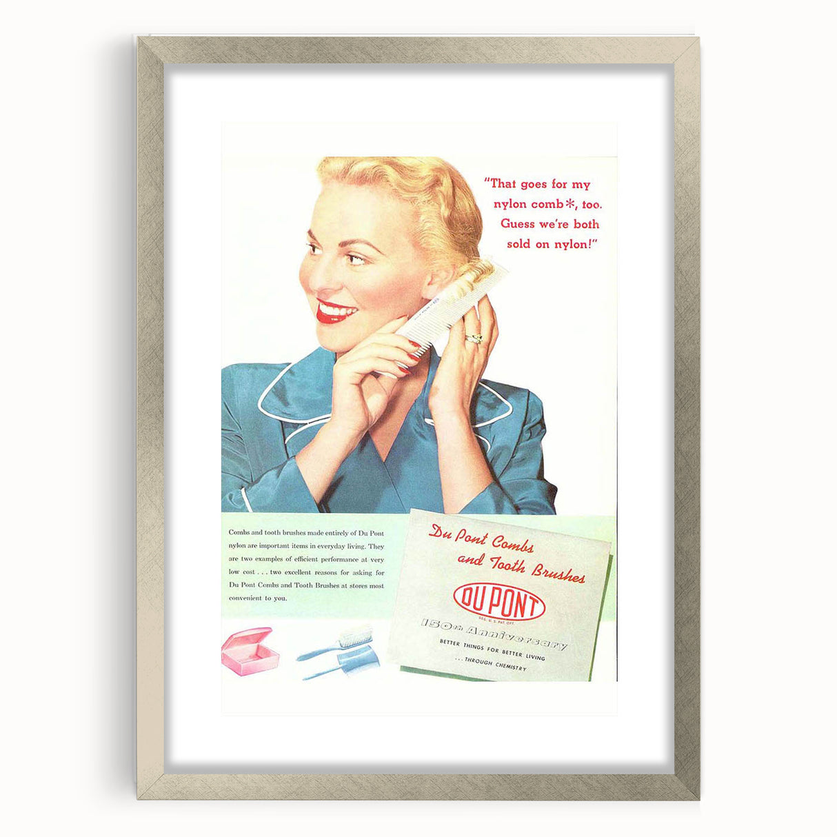 Retro DuPont Nylon Poster - Vintage Beauty Wall Art Print