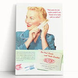 Retro DuPont Nylon Poster - Vintage Beauty Wall Art Print