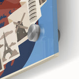 Retro Europe Travel Poster – Vintage Landmarks & Adventure Art