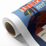 Retro Europe Travel Poster – Vintage Landmarks & Adventure Art