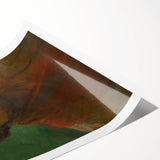 Realism Art Print - The Girl in the Red Dress, Expressive Canvas Portrait