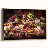 Rustic Charcuterie & Cheese Feast – Gourmet Kitchen Decor Art