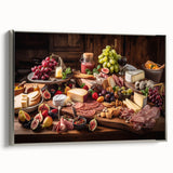 Rustic Charcuterie & Cheese Feast – Gourmet Kitchen Decor Art