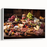 Rustic Charcuterie & Cheese Feast – Gourmet Kitchen Decor Art