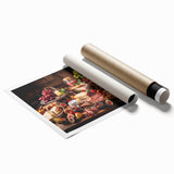 Rustic Charcuterie & Cheese Feast – Gourmet Kitchen Decor Art