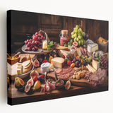 Rustic Charcuterie & Cheese Feast – Gourmet Kitchen Decor Art