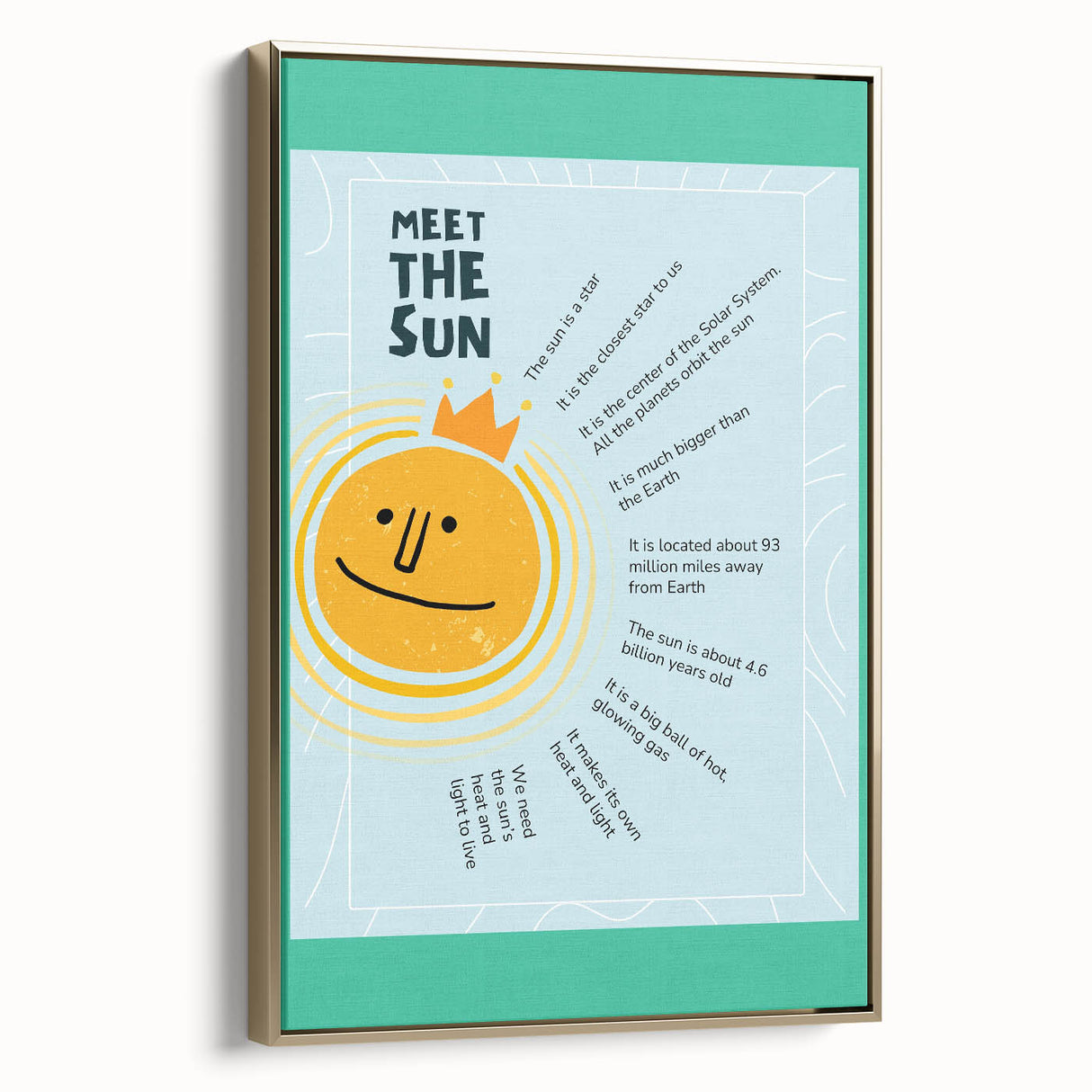 Meet the Sun - Kids Educational Wall Art Learning Print