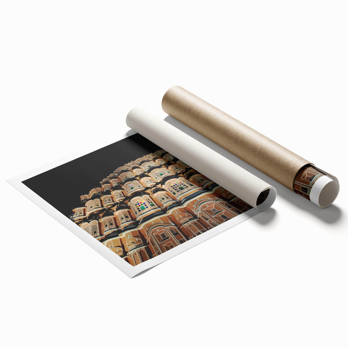 Extra large rolled print featuring a floral scene in soft pastels, ideal for classy bathroom wall art.