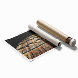 Extra large rolled print featuring a floral scene in soft pastels, ideal for classy bathroom wall art.