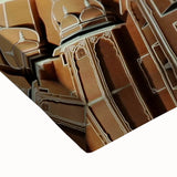 Landscape art painting of an Indian scenery in black and white on stretched canvas, ideal for bedroom wall art.