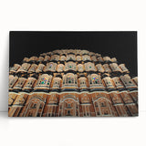 Black and white large art print of an Indian scenery on stretched canvas, ideal for kitchen wall art or bedroom decor.