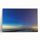 Large black and white photo of a European street scene on stretched canvas, ideal for kitchen wall art.