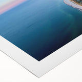 Art deco poster depicting a serene Lithuanian landscape in soft pastel colors on rolled canvas.