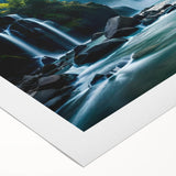 Art deco poster of a vibrant Rio de Janeiro skyline on rolled canvas, suitable for dining room wall art.