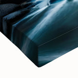 Large art of a Brazilian landscape in black and white on stretched canvas, ideal for bedroom wall decor.