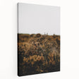 Autumn-themed stretched canvas depicting a forest in orange and brown tones, suitable for kitchen wall art.