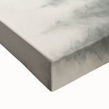 Winter landscape painting in black and white on large stretched canvas, suitable for bedroom wall art.