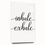 Large abstract wall art on acrylic glass with swirling blue and green tones, suitable for bedroom or dining room decor.