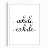 Abstract art print in soft pastel shades on a white framed canvas, suitable for bedroom or dining room decor.