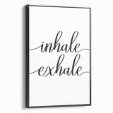 Black and white vintage poster art on framed canvas, featuring a tranquil landscape, ideal for bedroom wall decor.