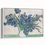 Vintage poster art of Van Gogh's painting in a white frame, featuring vibrant color palette, ideal for living room decor.