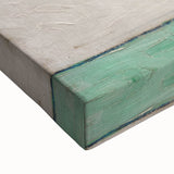 Large art depicting a black and white landscape painting on stretched canvas, suitable for bedroom wall decor.