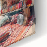 Acrylic print of a caravan in monochrome shades, suited for bedroom or dining room decor.