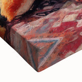 Black and white landscape art painting of a caravan on large stretched canvas, suitable for bedroom wall decor.