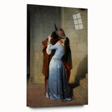 Romanticism Art: The Kiss - Historical Romantic Canvas Print