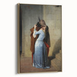 Romanticism Art: The Kiss - Historical Romantic Canvas Print