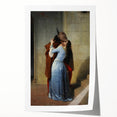 Romanticism Art: The Kiss - Historical Romantic Canvas Print