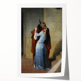 Romanticism Art: The Kiss - Historical Romantic Canvas Print