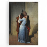 Romanticism Art: The Kiss - Historical Romantic Canvas Print