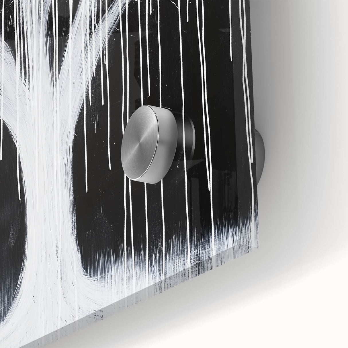 Black and White Abstract Tree Wall Art - Modern Large Canvas