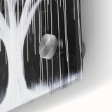 Black and White Abstract Tree Wall Art - Modern Large Canvas