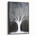 Black and White Abstract Tree Wall Art - Modern Large Canvas